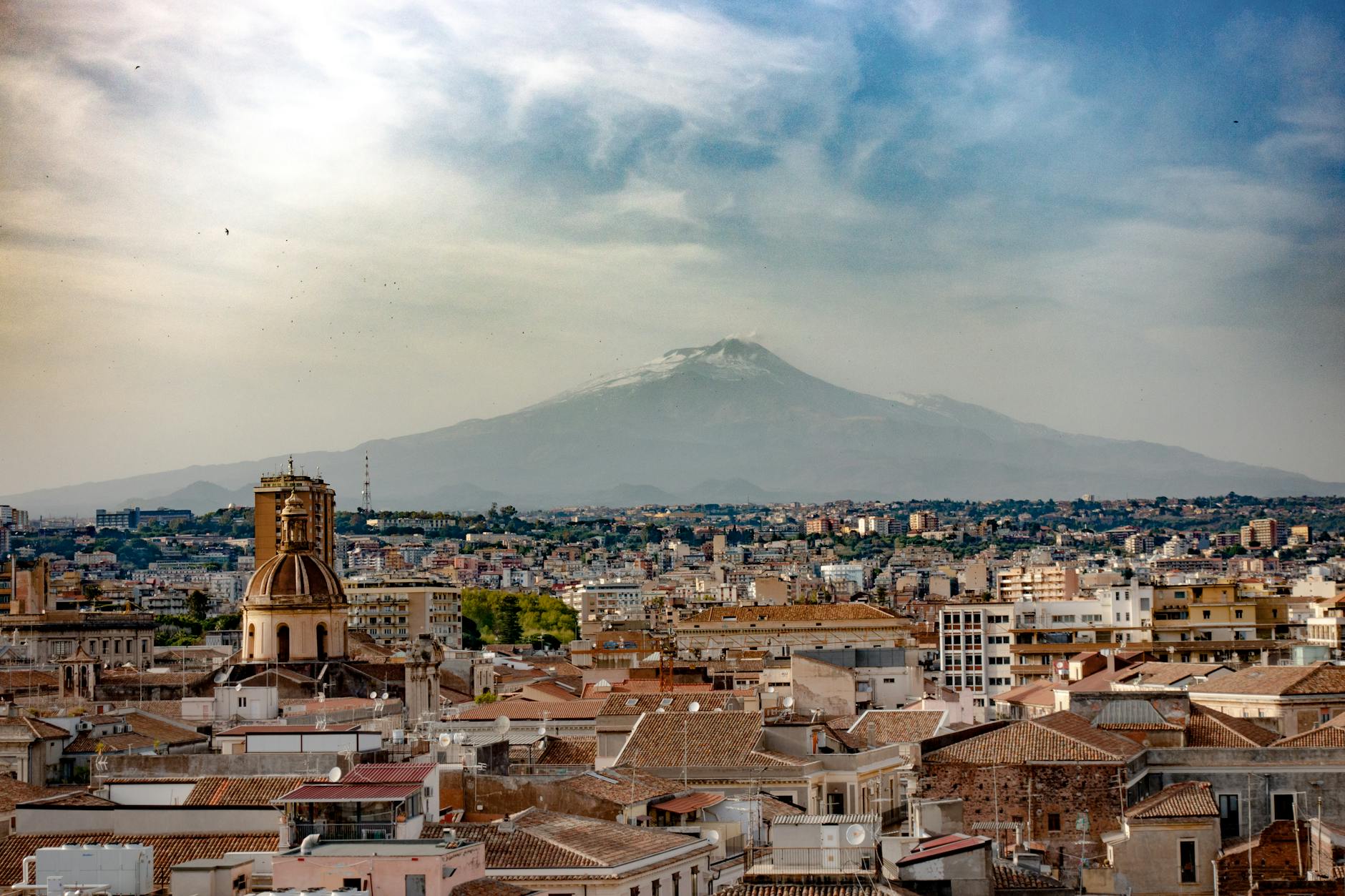 etna over catania city